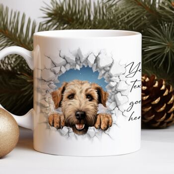 Personalised Christmas Soft Coated Wheaten Terrier Break Through, 8 of 10