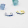 Sterling Silver Sapphire Blue Ombre Cz Ear Cuff, thumbnail 1 of 10