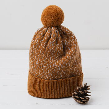 Lambswool Knitted Scatter Pom Pom Hat, 3 of 12