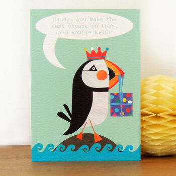 Personalised Bubble Puffin Card, 5 of 5
