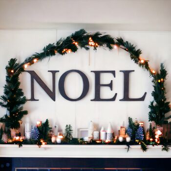 Noel Christmas Mantlepiece Fireplace Decoration Sign, 4 of 10
