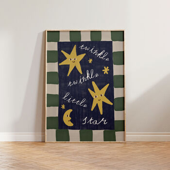 Twinkle Little Star Nursery Wall Art Print, 3 of 8