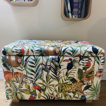 Chlidren's Blanket Box In Jungle Print, 4 of 4
