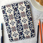 Marisol Clipboard, Blue And Orange Tiling Pattern, thumbnail 2 of 3