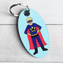 Design Your Own Superboy Personalised Keyring / Bag Tag, thumbnail 1 of 2