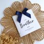 To My Brother On Your Wedding Day Card, Luxury Bow Wedding Couple Card, thumbnail 1 of 3