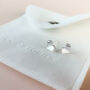 Sterling Silver Tiny Geometric Heart Stud Earrings, thumbnail 6 of 6