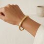 Square Gold Bangle Non Tarnish Waterproof, thumbnail 1 of 10