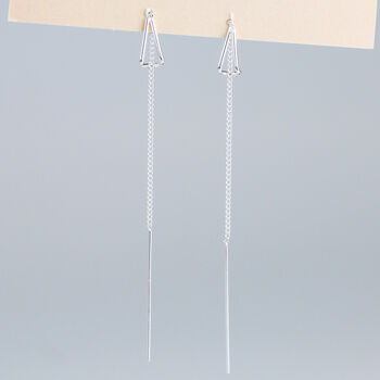 Sterling Silver Loop Through Threader Earrings, 2 of 4