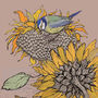 'Blue Tit And Sunflower' Print, thumbnail 2 of 3