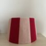 Red And Pink Striped String Lampshade Medium, thumbnail 2 of 4