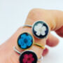 Real Narcissus Adjustable Ring Hand Made Round, thumbnail 8 of 10