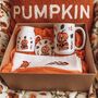 Cosy Pumpkin Gift Set Mug, Coaster, Milk Jug, Tea Towel, thumbnail 1 of 3