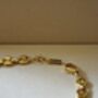 6mm Marina Chain Bracelet 18 K Gold Plated Adjustable Gift, thumbnail 2 of 5