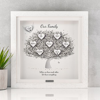 3D Personalised Grandchildren Family Tree Print In Six Colours, 7 of 12