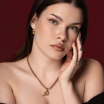 Angel Cherub Pendant Necklace Garnet, 2 of 12