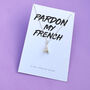 Eiffel Tower Silver Necklace With A Choice Of Message Card, thumbnail 7 of 8