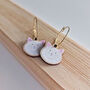 Cat Charm Gold Plated Hoop Earrings, thumbnail 2 of 7