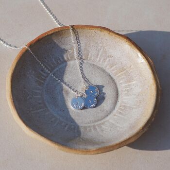 Personalised Triple Intial And Date Disc Necklace, 4 of 12