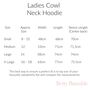 Bonjour Ladies Cowl Neck Hoodie Sweatshirt, thumbnail 2 of 2