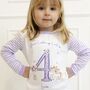 Girls Personalised Lilac Unicorn Birthday Pyjamas, thumbnail 12 of 12
