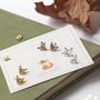 Clever Fox Sterling Silver Stud Earrings, thumbnail 1 of 11