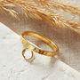 Diamond Slice Hammered Gold Plated Silver Stacking Ring, thumbnail 1 of 4