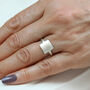 Personalised Square Affirmation Ring, thumbnail 3 of 8