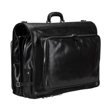 Personalised Large Leather Suit Carrier 'Rovello', 8 of 12