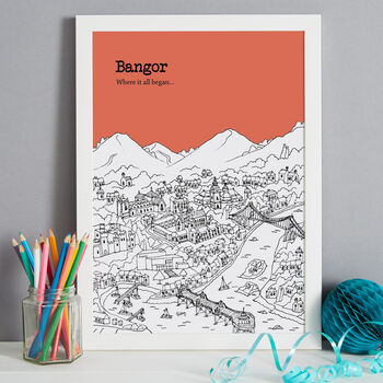 Personalised Bangor Print, 3 of 9