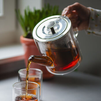 Glass Teapot San Remo Double Wall 1000ml And Steel Filter, 8 of 10