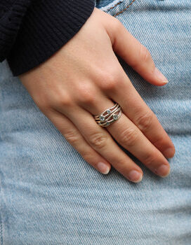 Silver Or Gold Vermeil Gemstone Ripple Ring, 6 of 6