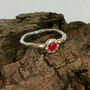 Sterling Silver And Solid Gold Ruby Ring, thumbnail 3 of 5