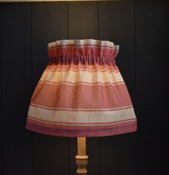 Dolly Pink Striped Gathered Scrunchie Lampshade, 2 of 3