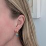 The Orb Turquoise December Birthstone Earrings, thumbnail 2 of 5