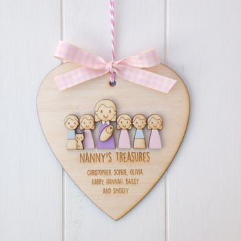 Personalised Nanny Or Grandma's Keepsake Heart, 5 of 6