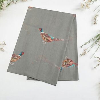 Pheasant Print Scarf, 4 of 6