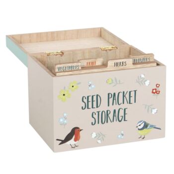 British Garden Birds Seed Packet Storage Box, 4 of 5