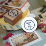 Made By Personalised Rubber Stamp Round Frame, thumbnail 2 of 3