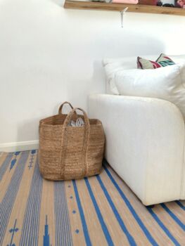 Extra Large Natural Braided Jute Storage Basket, 7 of 10