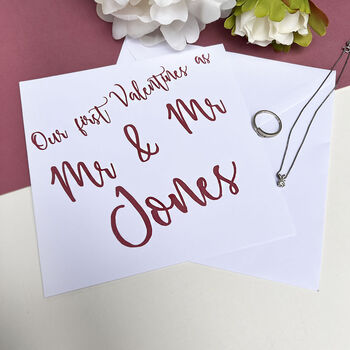 First Valentine's Day As Mr And Mrs Card, 4 of 4