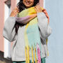 Personalised Pastel Check Winter Scarf, thumbnail 3 of 5