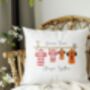 Personalised Hanging Football Shirt Family Four People Cushion Cover Keepsake Gift, thumbnail 1 of 2