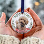 Personalised First Christmas Dog Bauble Tree Decoration, thumbnail 4 of 12