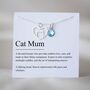 Personalised Cat Mum Gift, Sterling Silver Cat Necklace, thumbnail 1 of 7