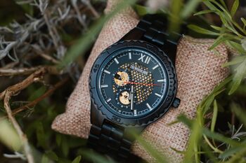 Detroit Automatic Movement Wooden Watch For Men, 5 of 11