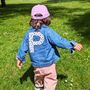 Personalised Polka Dot Initial Kids Denim Jacket, thumbnail 2 of 2