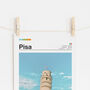 Personalised Minimalist Travel Poster | Pisa, thumbnail 2 of 6