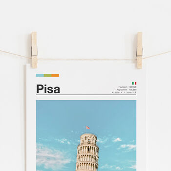 Personalised Minimalist Travel Poster | Pisa, 2 of 6