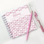 Bride To Be Notebook White And Pink Hearts, thumbnail 1 of 2